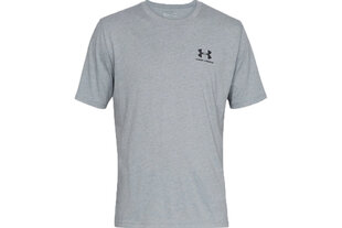 UA Sportstyle Left Chest SS M 1326799 - harmaa (45585), harmaan värinen hinta ja tiedot | Under Armour Miesten vaatteet | hobbyhall.fi