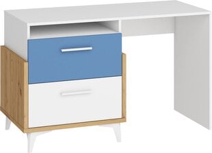Meblocross Hey 04, valkoisen/ sinisen värinen työpöytä hinta ja tiedot | Tietokonepöydät ja työpöydät | hobbyhall.fi