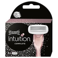 Wilkinson Sword Wilkinson Intuition Complete -vaihtoterä, 3 kpl / pakkaus hinta ja tiedot | Parranajo ja karvanpoisto | hobbyhall.fi