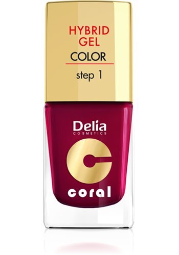 Delia Cosmetics Coral Hybrid Step 1 -geelikynsilakka, 11 ml hinta ja tiedot | Kynsilakat ja kynsienhoitotuotteet | hobbyhall.fi