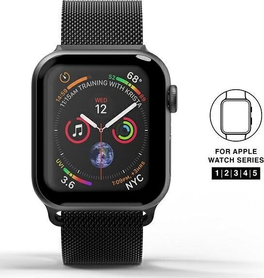 SuperDry Watchband Apple Watch 38/40mm, musta hinta ja tiedot | Älykellojen ja aktiivisuusrannekkeiden lisätarvikkeet | hobbyhall.fi