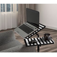 Pöytä Kalune Design 863 (III) kannettavalle tietokoneelle, musta/valkoinen hinta ja tiedot | Tietokonepöydät ja työpöydät | hobbyhall.fi