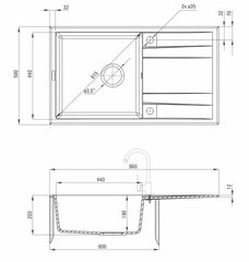 Deante graniitti tiskiallas Deante Eridan ZQE T113, antrasiitti hinta ja tiedot | Keittiöaltaat | hobbyhall.fi