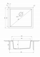 Deante graniitti tiskiallas Deante Corda Flush ZQA T10F, antrasiitti hinta ja tiedot | Keittiöaltaat | hobbyhall.fi