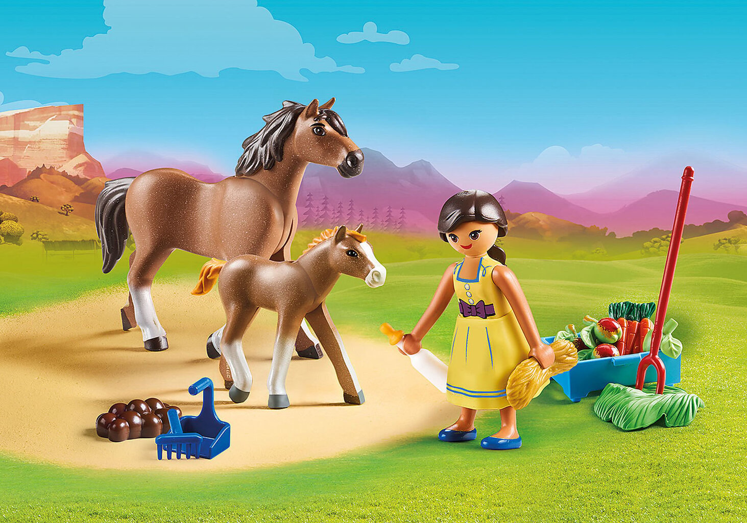 70122 PLAYMOBIL® DreamWorks Spirit, Pru ja tamma ponilla hinta ja tiedot | LEGOT ja rakennuslelut | hobbyhall.fi