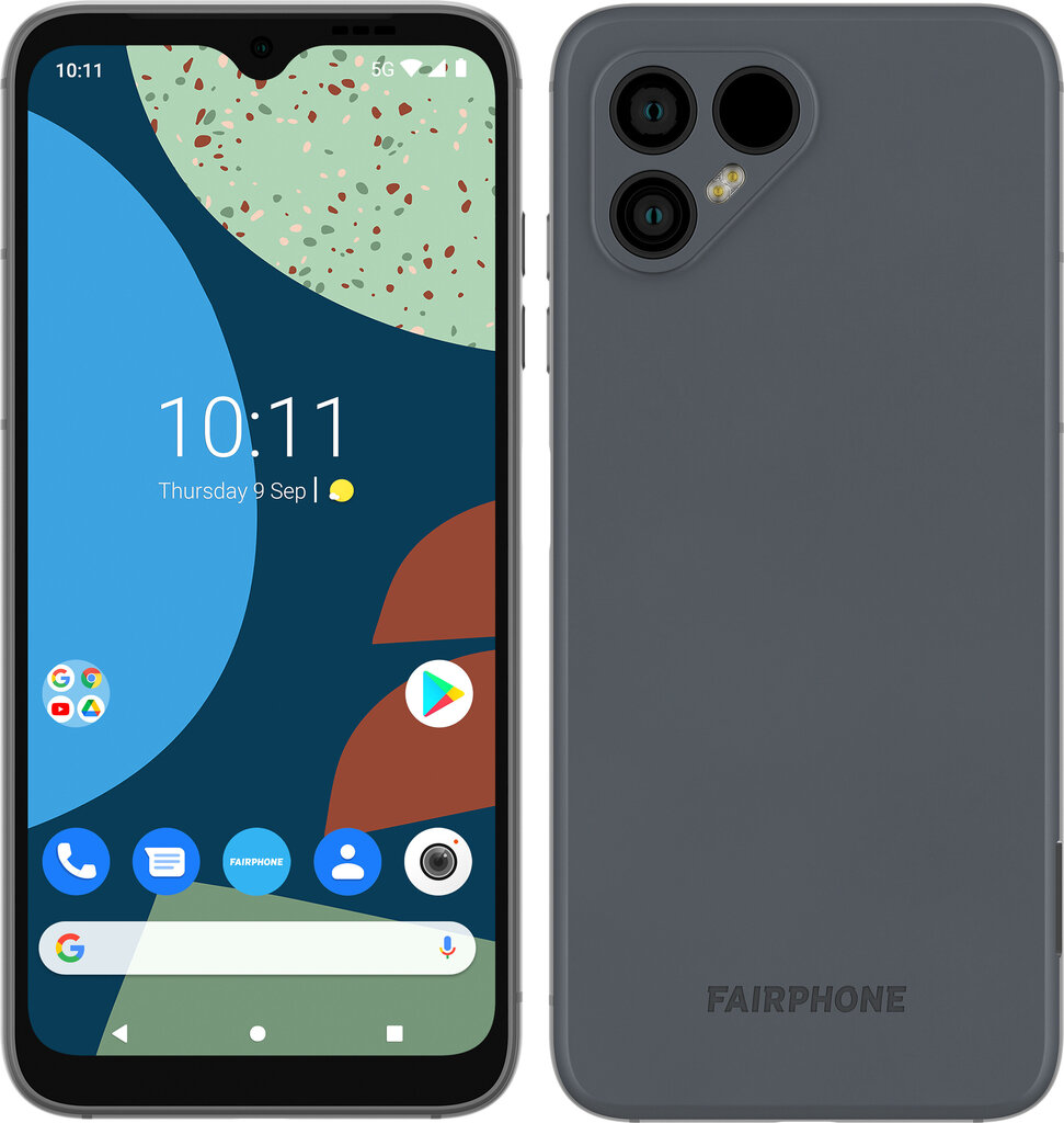 Fairphone 4 5G 6/128GB Grey F4FPHN-1DG-EU1 hinta ja tiedot | Matkapuhelimet | hobbyhall.fi
