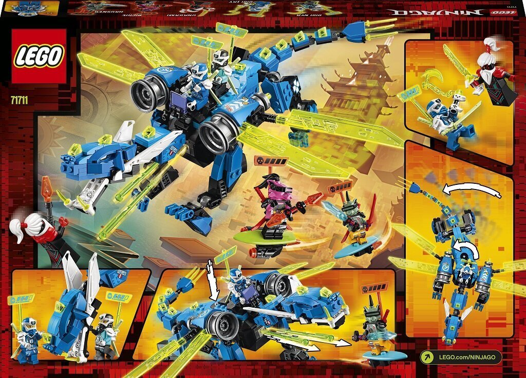 71711 LEGO® NINJAGO Jayn kyberlohikäärme, 518 osaa hinta ja tiedot | LEGOT ja rakennuslelut | hobbyhall.fi