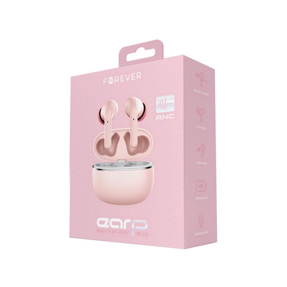 Forever Bluetooth ANC -kuulokkeet TWE-210 Earp pinkki hinta ja tiedot | Kuulokkeet | hobbyhall.fi