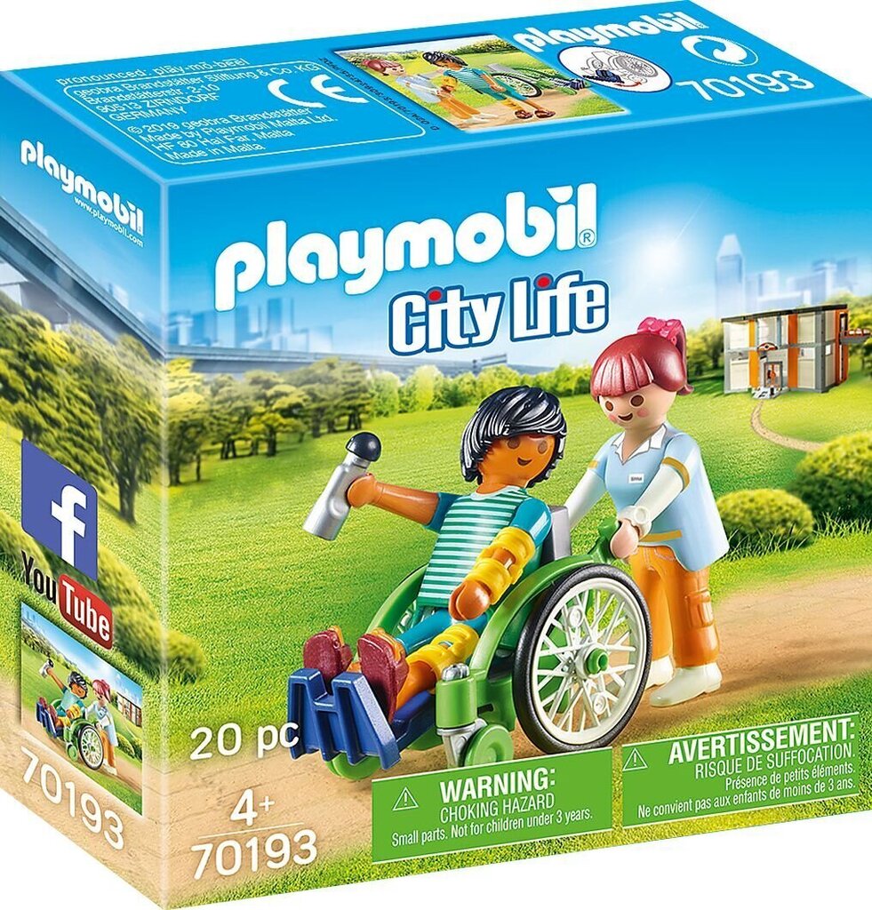 70193 PLAYMOBIL® City Life -pyörätuolipotilas hinta ja tiedot | LEGOT ja rakennuslelut | hobbyhall.fi