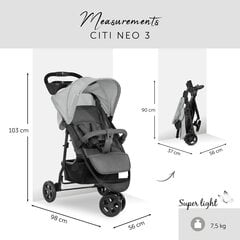 Sportinis vežimėlis Hauck Citi Neo 3, Grey hinta ja tiedot | Vaunut ja rattaat | hobbyhall.fi