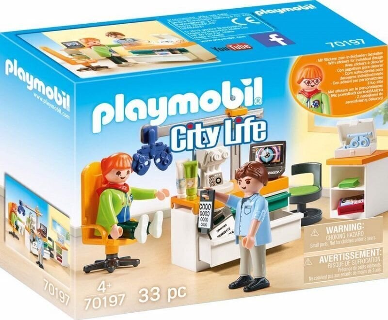 Playmobil® City Life - silmälääkäri (70197) hinta ja tiedot | LEGOT ja rakennuslelut | hobbyhall.fi