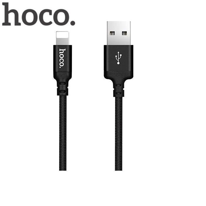 Hoco Premium Times Speed X14 Strong Lightning USB-data- ja latauskaapeli 2 metrin pituinen (MD818) mustan värinen hinta ja tiedot | Kaapelit ja adapterit | hobbyhall.fi