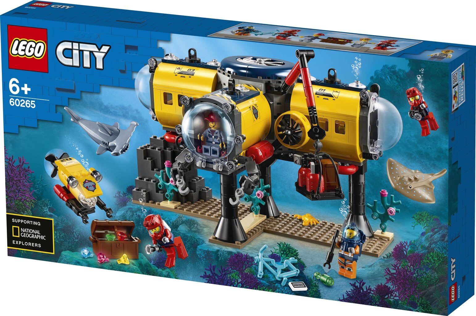 60265 LEGO® City Valtameren tutkimustukikohta hinta ja tiedot | LEGOT ja rakennuslelut | hobbyhall.fi