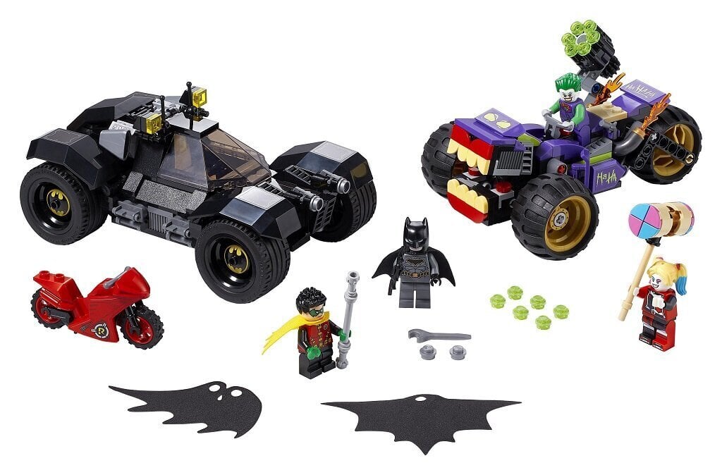 76159 LEGO® Super Heroes Jokerin kolmipyöräinen ajojahti hinta ja tiedot | LEGOT ja rakennuslelut | hobbyhall.fi