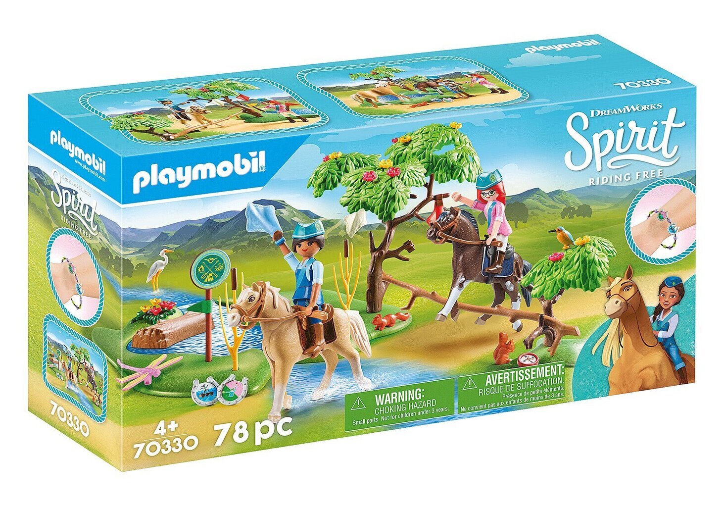 70330 PLAYMOBIL® DreamWorks Spirit River Haaste hinta ja tiedot | LEGOT ja rakennuslelut | hobbyhall.fi