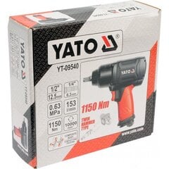 Yato 1/2" 1150Nm (YT-09540) -mutterinväännin hinta ja tiedot | Akkuporakoneet ja ruuvinvääntimet | hobbyhall.fi