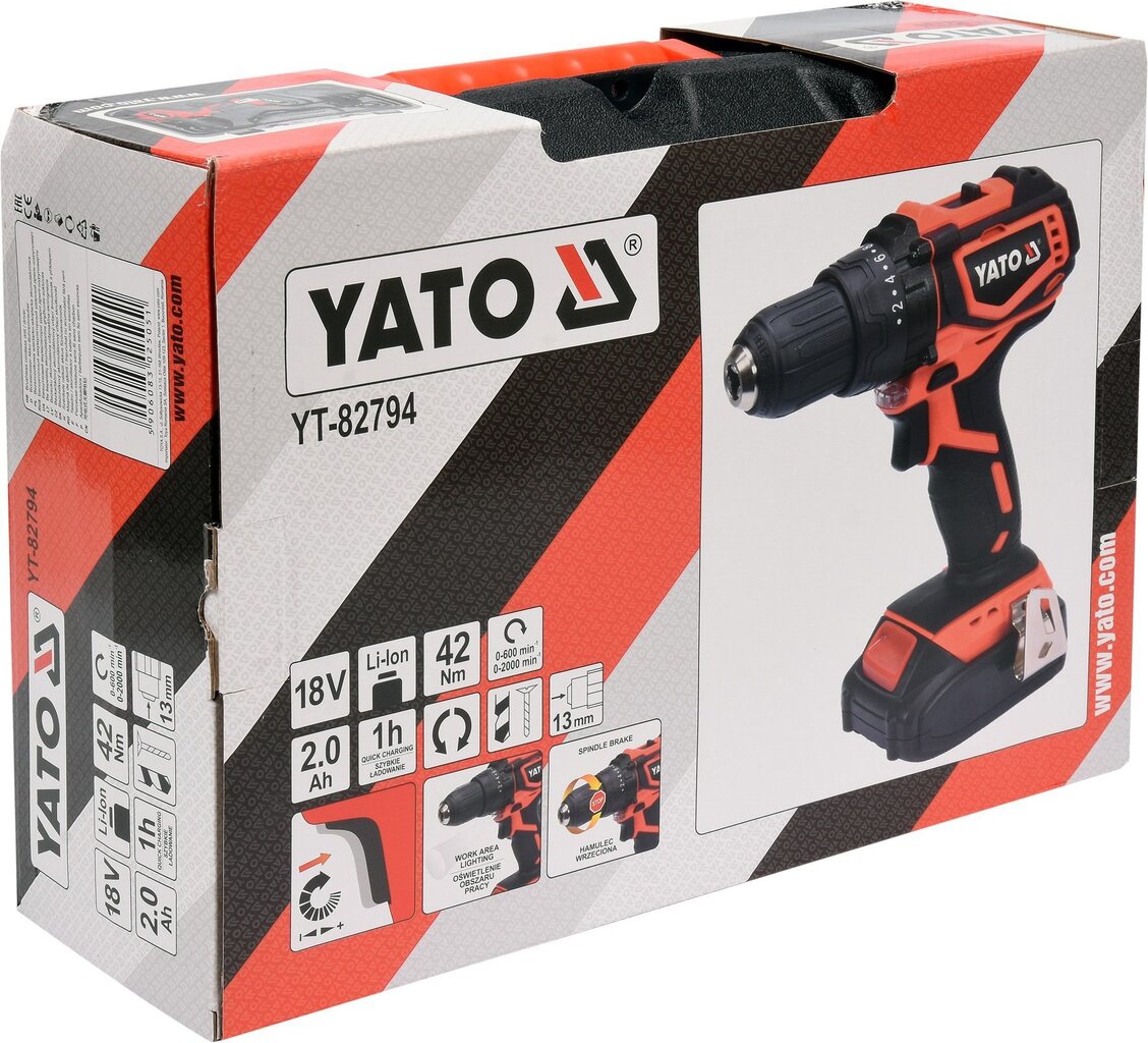 YATO YT-82794 akkuporakone 8V-sarja 42nm hinta ja tiedot | Akkuporakoneet ja ruuvinvääntimet | hobbyhall.fi