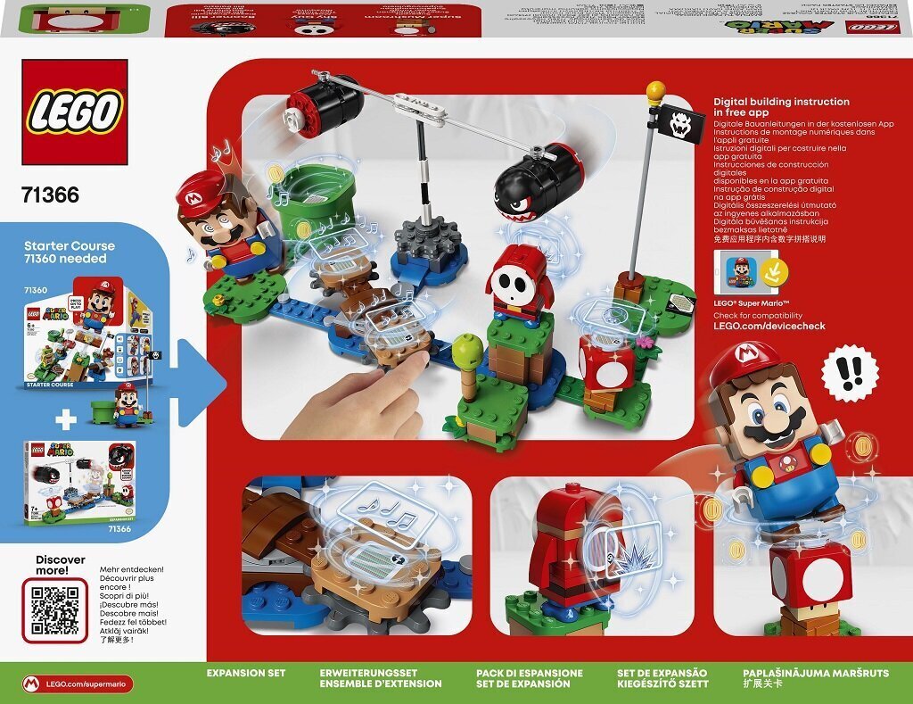 71366 LEGO® Super Mario Boomer Bill Barrage -laajennussarja hinta ja tiedot | LEGOT ja rakennuslelut | hobbyhall.fi