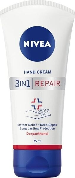 Käsivoide Nivea 3in1 Repair, 75 ml