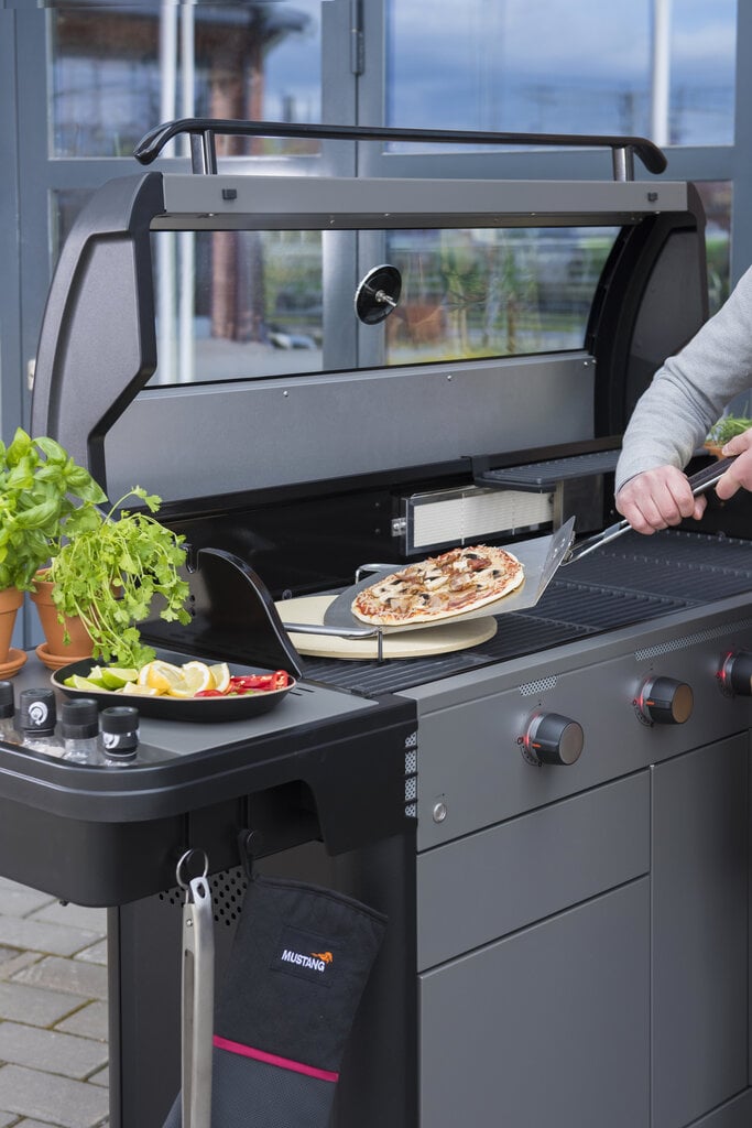 Litteä pizzan leivontakivi Mustang Sapphire Multigrill, 35 cm hinta ja tiedot | Grillitarvikkeet ja -välineet | hobbyhall.fi