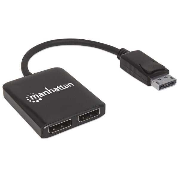 Jakaja Manhattan DisplayPort (DP) 2-porttinen jakaja (DP), 1x2 UHD 4K * 30 Hz MST:llä