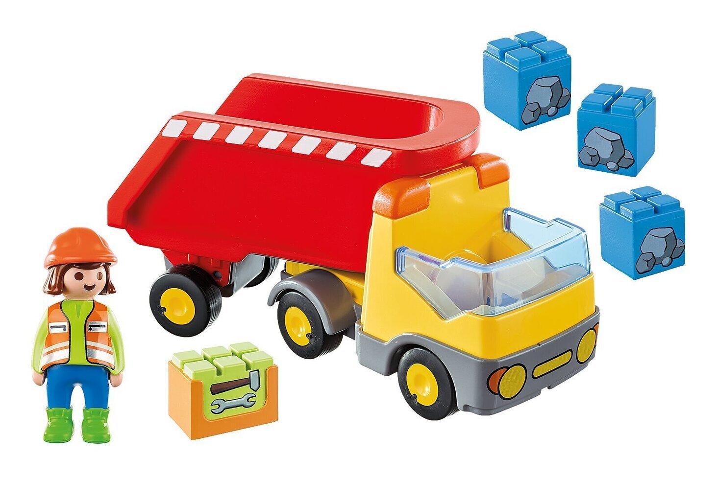 70126 PLAYMOBIL® 1.2.3, Kuormalava-auto hinta ja tiedot | LEGOT ja rakennuslelut | hobbyhall.fi