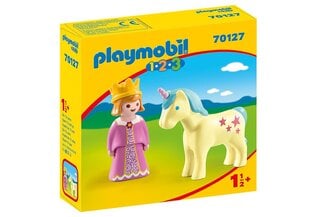 70127 PLAYMOBIL® 1.2.3 Prinsessa yksisarvisen kanssa hinta ja tiedot | LEGOT ja rakennuslelut | hobbyhall.fi