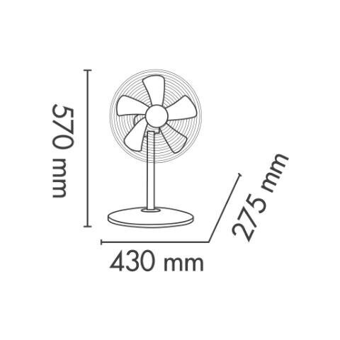 Pöytätuuletin Argo Tablo EVO Black hinta ja tiedot | Tuulettimet | hobbyhall.fi