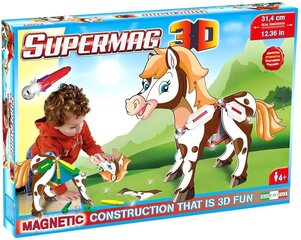 Magneettinen rakennussetti Supermag 3D Ponis 0603 hinta ja tiedot | LEGOT ja rakennuslelut | hobbyhall.fi