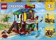 31118 LEGO® Creator Surffaajan mökki rannalla hinta ja tiedot | LEGOT ja rakennuslelut | hobbyhall.fi