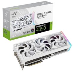 Asus ROG Strix GeForce RTX 4090 24GB GDDR6X White OC Edition (ROG-STRIX-RTX4090-O24G-WH) hinta ja tiedot | Näytönohjaimet | hobbyhall.fi