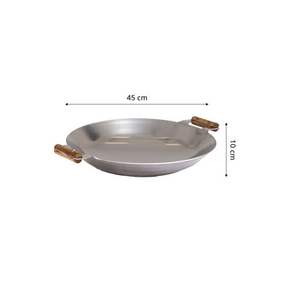 Wok-pannu GrillSymbol WP-450 inox, ø 45 cm hinta ja tiedot | Grillitarvikkeet ja -välineet | hobbyhall.fi