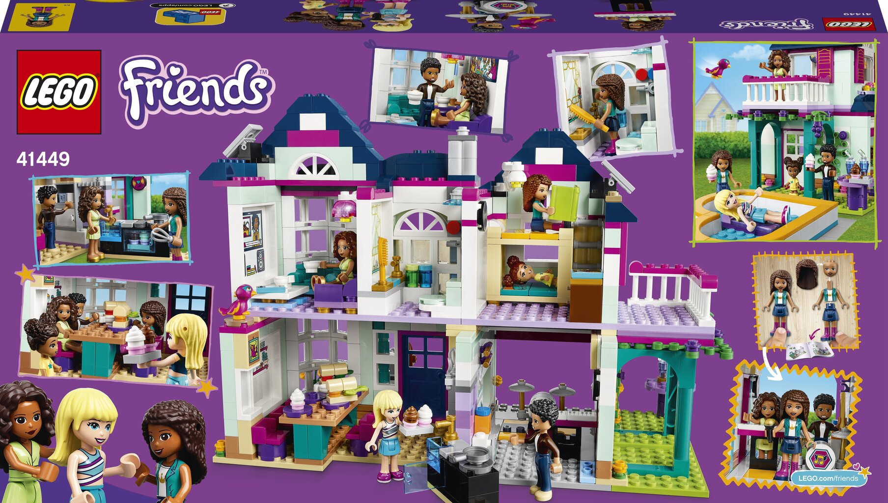41449 LEGO® Friends Andrean perheen talo hinta ja tiedot | LEGOT ja rakennuslelut | hobbyhall.fi