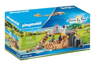 70343 PLAYMOBIL® Family Fun Zoo eläintarhojen perhe hinta ja tiedot | LEGOT ja rakennuslelut | hobbyhall.fi