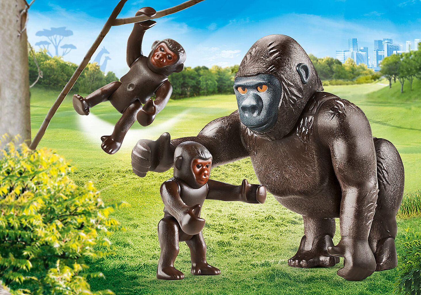 70360 PLAYMOBIL® Family Fun Gorilla lasten kanssa hinta ja tiedot | LEGOT ja rakennuslelut | hobbyhall.fi
