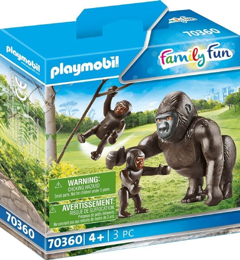 70360 PLAYMOBIL® Family Fun Gorilla lasten kanssa hinta ja tiedot | LEGOT ja rakennuslelut | hobbyhall.fi