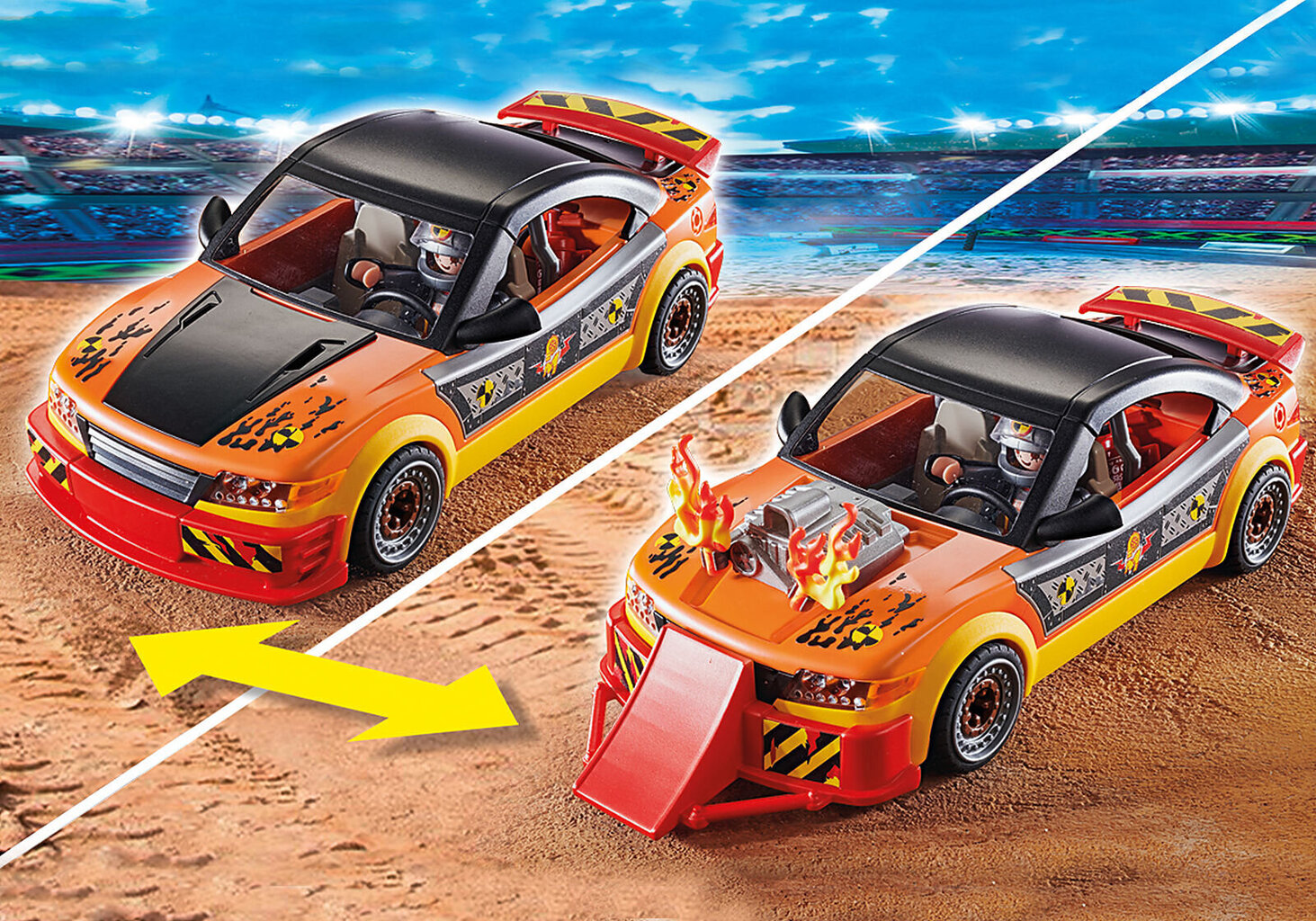 Playmobil® Stuntshow - Crash Car (70551) hinta ja tiedot | LEGOT ja rakennuslelut | hobbyhall.fi