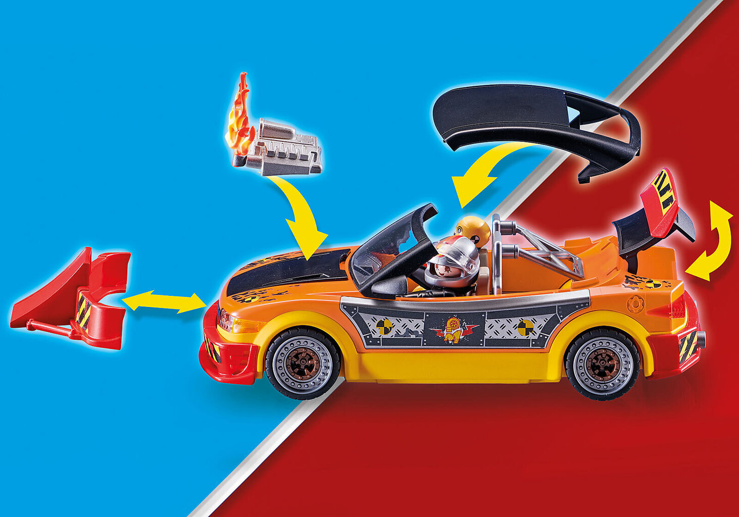 Playmobil® Stuntshow - Crash Car (70551) hinta ja tiedot | LEGOT ja rakennuslelut | hobbyhall.fi