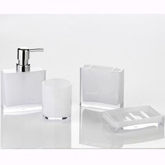 "Priamos" -akryylinen hammasharjateline, valkoinen, 10,5 x 9,5 x 3 cm hinta ja tiedot | Kylpyhuoneen sisustus | hobbyhall.fi