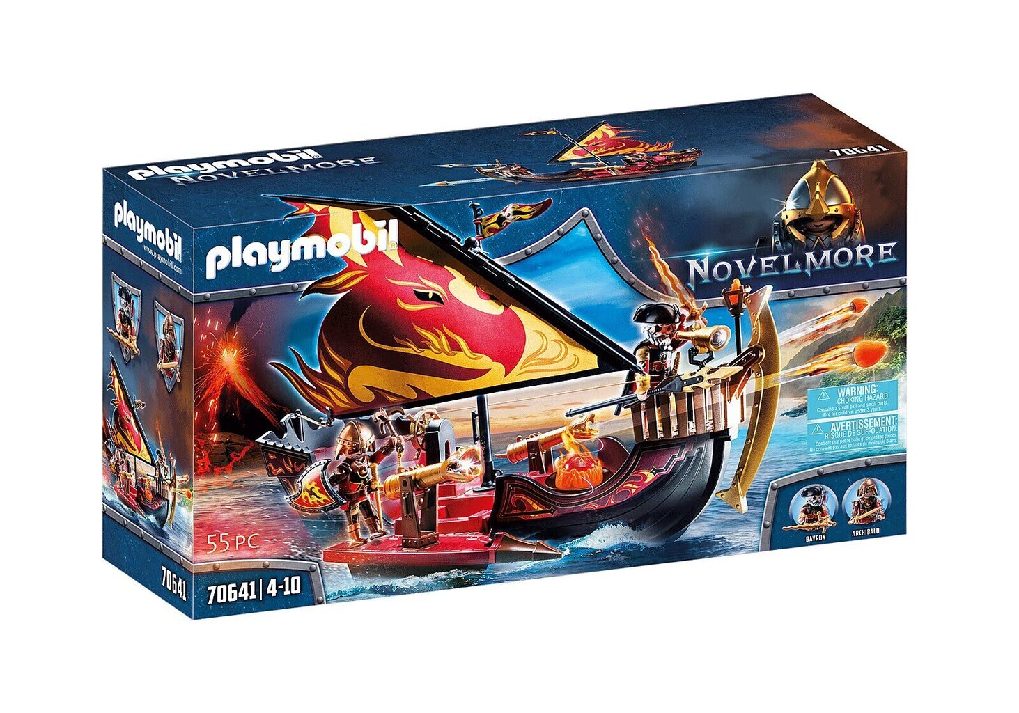 70641 PLAYMOBIL® Novelmore Burnham Flaming Ship hinta ja tiedot | LEGOT ja rakennuslelut | hobbyhall.fi