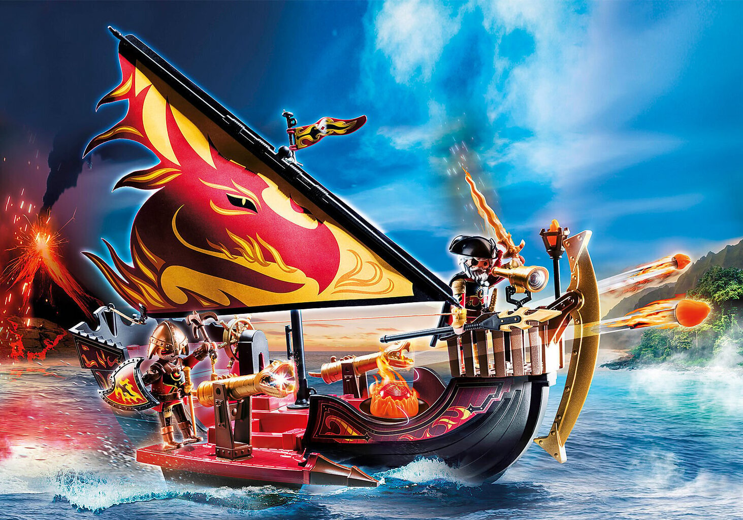 70641 PLAYMOBIL® Novelmore Burnham Flaming Ship hinta ja tiedot | LEGOT ja rakennuslelut | hobbyhall.fi