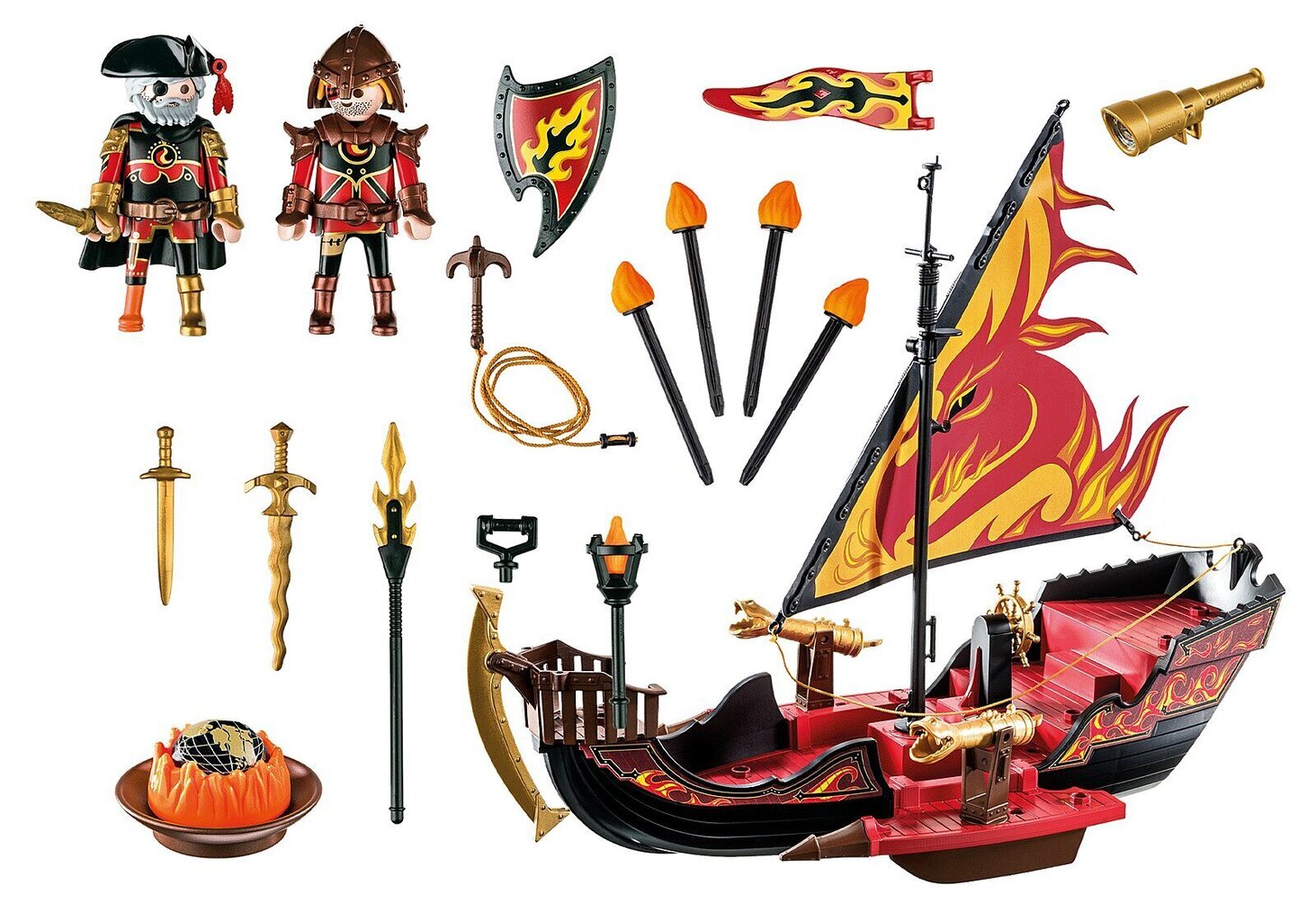 70641 PLAYMOBIL® Novelmore Burnham Flaming Ship hinta ja tiedot | LEGOT ja rakennuslelut | hobbyhall.fi