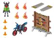 Playmobil® Stuntshow - Motocross tulisella seinällä (70553) hinta ja tiedot | LEGOT ja rakennuslelut | hobbyhall.fi