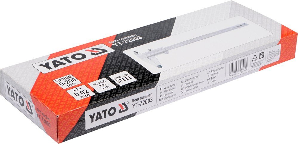 Nihik Yato 200mm (YT-72003) hinta ja tiedot | Käsityökalut | hobbyhall.fi