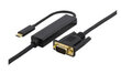 Deltaco USBC-1088-K, USB-C, VGA, DisplayPort, 3m hinta ja tiedot | Kaapelit ja adapterit | hobbyhall.fi