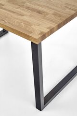 Ruokapöytä Halmar Radus 160 cm, ruskea/musta hinta ja tiedot | Ruokapöydät | hobbyhall.fi