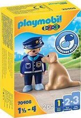 70408 PLAYMOBIL® 1.2.3 Poliisi koiran kanssa hinta ja tiedot | LEGOT ja rakennuslelut | hobbyhall.fi