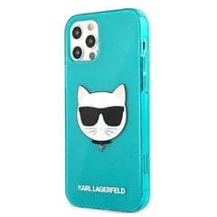 Karl Lagerfeld KLHCP12LCHTRB iPhone 12 Pro Max 6,7" niebieski/blue hardcase Glitter Choupette Fluo hinta ja tiedot | Puhelimen kuoret ja kotelot | hobbyhall.fi