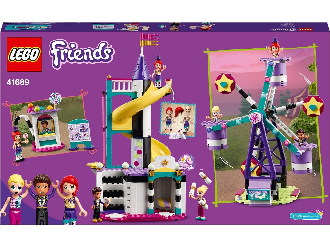 41689 LEGO® Friends - Maaginen maailmanpyörä ja liukumäki hinta ja tiedot | LEGOT ja rakennuslelut | hobbyhall.fi