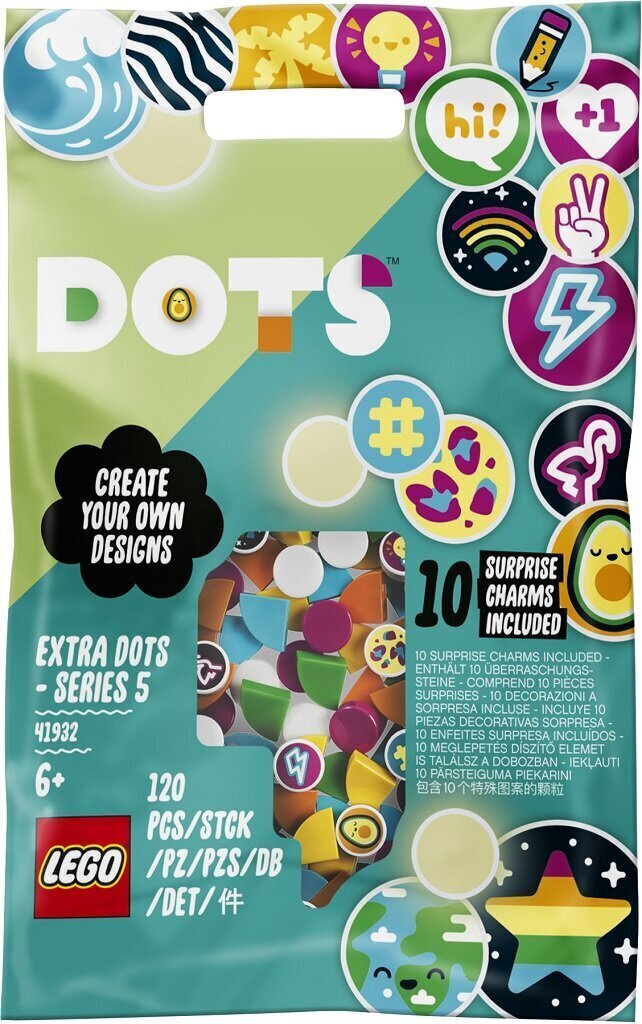 41932 LEGO® DOTS lisäpisteet - 5 -sarja hinta ja tiedot | LEGOT ja rakennuslelut | hobbyhall.fi